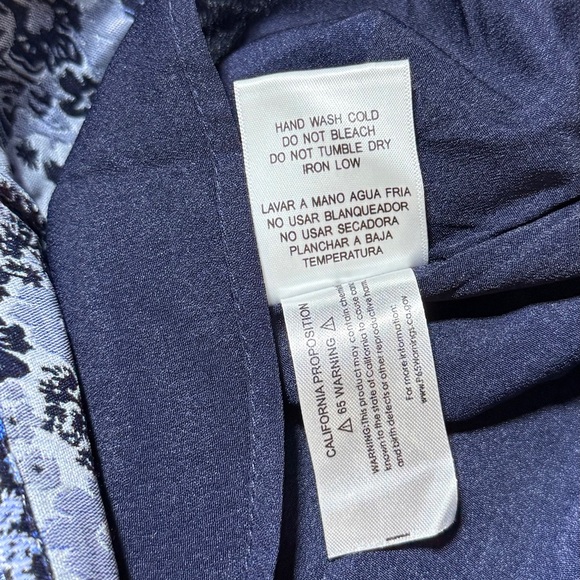 Hyacinth House Priscilla Puff Sleeve Top XS NWT Blue Jacquard Floral Blouse - Picture 9 of 11